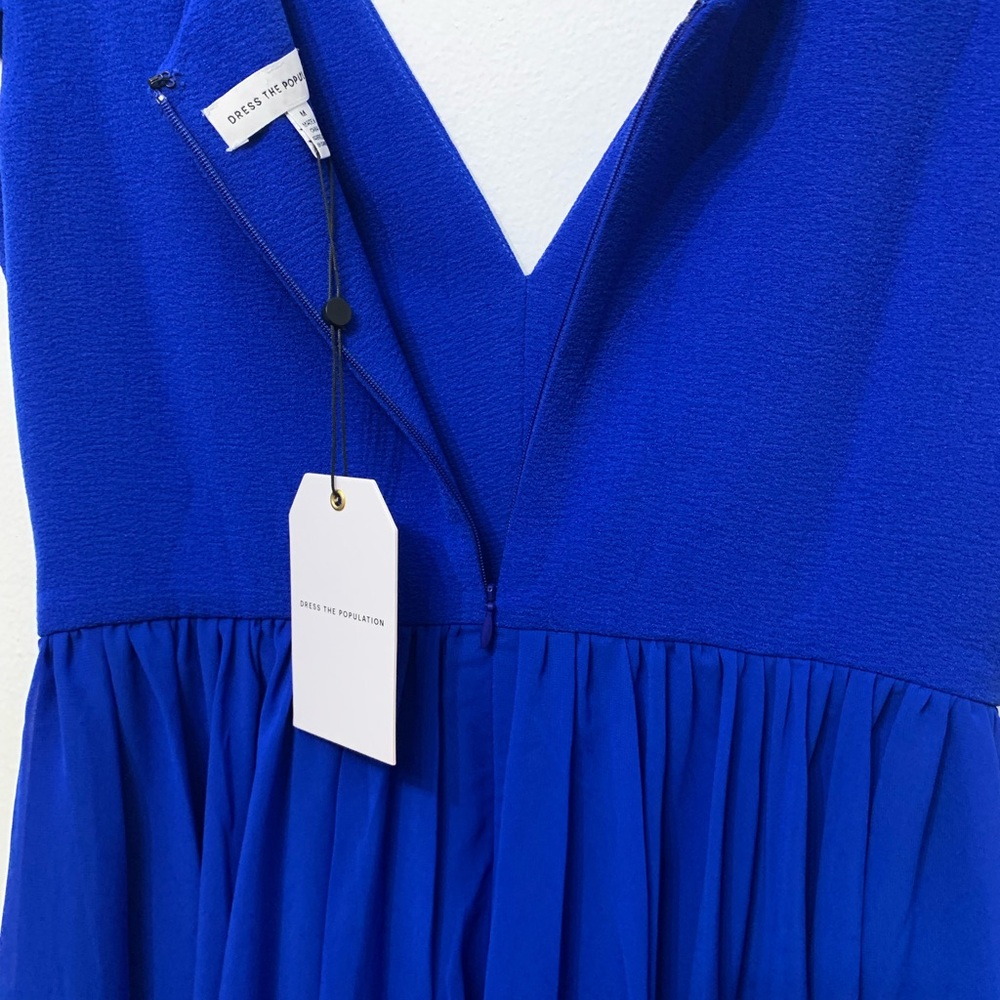 Dress The Population Chiffon Fit & Flare - New with Tag - Picture 10 of 13